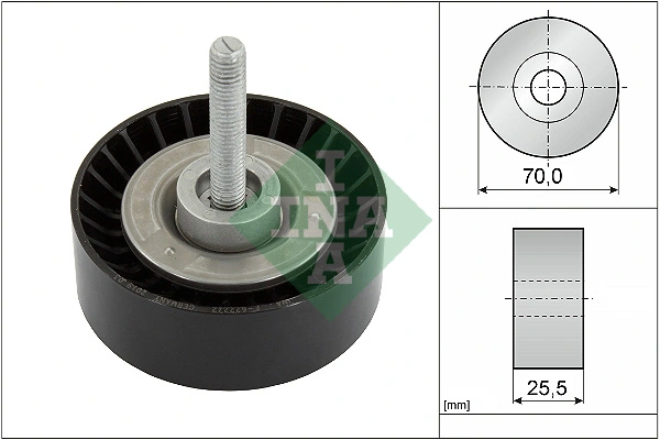 Deflection/Guide Pulley, V-ribbed belt